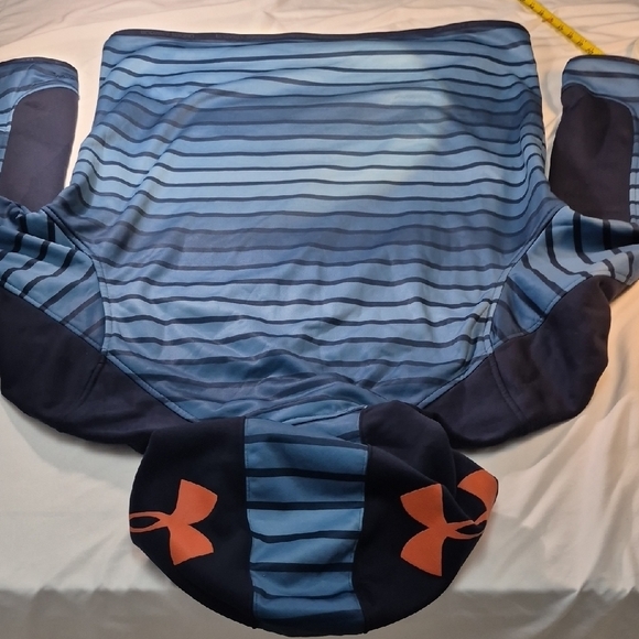 Under Armour 2XL Navy and Orange Fleece Hoodie. - Picture 11 of 15